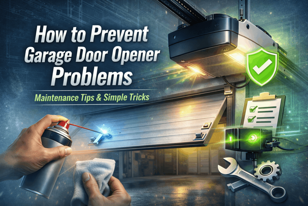 Common garage door opener problems – how to prevent issues with maintenance, lubrication, and safety checks for smooth operation.