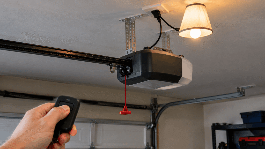 Garage door opener with no power while a working lamp is plugged into the same ceiling outlet