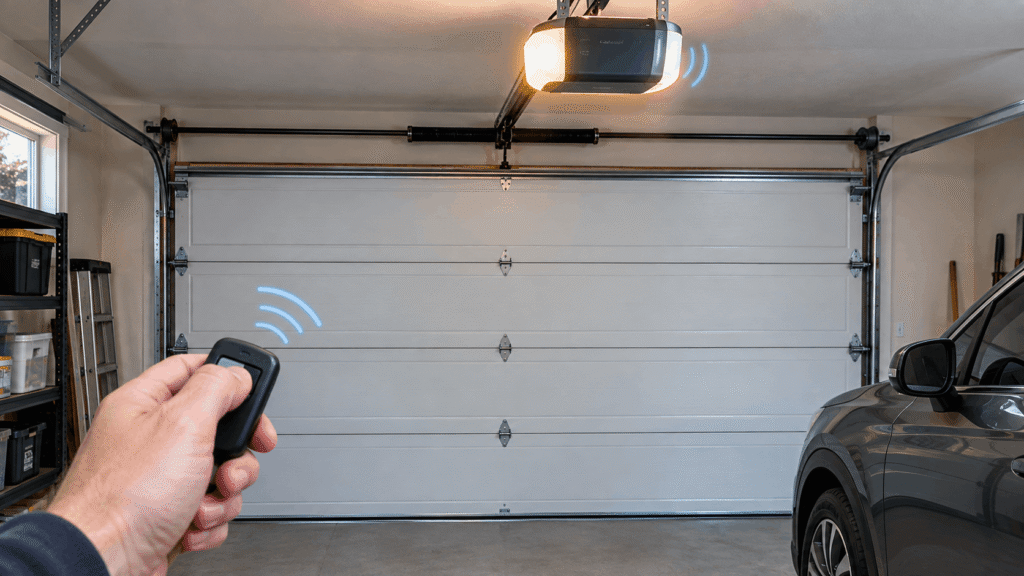 Garage door opener running but door not moving with remote control in hand